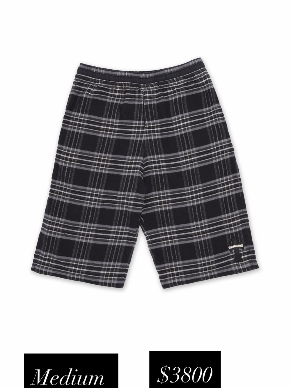 Black & White Plaid Lounge Shorts